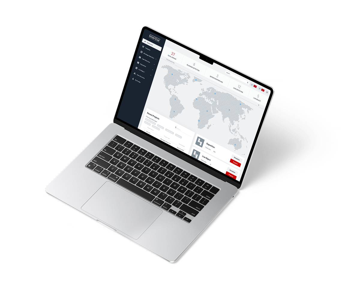 The InnerVue engineers’ portal on a laptop.